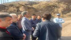 بازدید بازرس کل استان گیلان از معدن شن و ماسه کوهی روستای خرشک شهرستان رودبار
